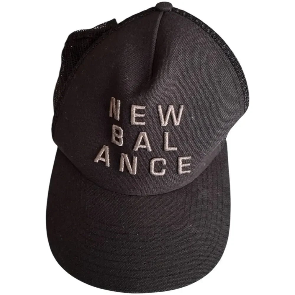 New Balance Logo Adjustable  Embroidered Athletic Trucker Hat One Size